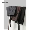 Pantalones de pierna recta con drapeado versátil, tendencia Otoño 2026, estilo moda Hong Kong para hombre, holgados, sencillos, de pierna ancha, hasta el suelo