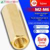 Coluna de cobre hexagonal de passagem dupla, coluna de isolamento, espaçador de coluna, parafuso de suporte de PCB, rosca interna da coluna, pino passante M2M3M4M5