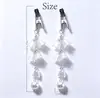 Pinzas de Pezón de Perla Super Hada del Valle de los Lirios en Blanco Plateado, Lujo Ligero para Usar al Aire Libre, Accesorios Eróticos de Nicho, Productos para Adultos SM