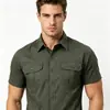 Comercio Exterior Transfronterizo 2026 Camisa de Manga Corta para Trabajo con Cuello de Solapa Verano Holgada de Gama Alta Ropa de Trabajo Europea y Americana Camisa Casual