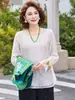 Moda Primaveral Nueva para Mamás de Mediana Edad: Elegante Chaleco Nuevo de Estilo Chino y Conjunto de Dos Piezas para Mujeres de Mediana Edad y Mayores