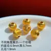 Prata Antiga S925 Banhada a Ouro 4mm Brilhantes Olho de Gato Contas Douradas Contas Soltas Pequenas Contas Redondas Escovadas Contas de Transferência Acessórios para Pulseira DIY