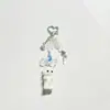 Venda quente transfronteiriça resina flocado fofo tridimensional cor roupas amor rato chaveiro pingente chaveiro de carro