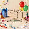 Adornos Digitales para Billetera de Cumpleaños Nuevos Transfronterizos Madera 2D Estilo Simple Decoración de Escritorio Manualidades Adornos