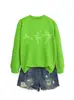 Moletom feminino casual, confortável e estiloso para Amazon, eBay, site independente, com linhas de três meninas dançando, novo modelo outono e inverno