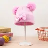Gorro de bebé para niños, gorro de punto para recién nacidos, gorro de lana para bebés de otoño e invierno, gorro de invierno cálido y lindo para niñas