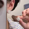 Aretes de Fuegos Artificiales Super Brillantes, Súper Ambiente de Hada, Lujo Ligero, Elegantes, Modernos y Versátiles, Aretes de Lujo Ligero de Nicho de Alta Gama