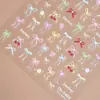 Redanco5D Repujado Popular Dibujos Animados Pegatina para Uñas Fresa Lazo Estéreo Calcomanía para Uñas Dr1402