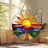 Série de Pingentes Estilo Boêmio Pintado Temu Transfronteiriço Ornamentos Redondos Decorativos Coloridos de Acrílico para Interior e Exterior