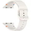 Adequado para Apple Watch10 9 8 7 Padrão Ondulado Costura Fivela Colorida de Silicone Pulseira Ultra Pulseira de Reposição