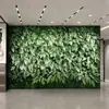 Decoración de pared de fondo anti-decoloración planta artificial pared pared de plantas verdes balcón flores falsas césped de plástico escaparate tienda decoración