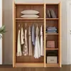 Armario Casa Dormitorio Habitación de Alquiler Madera Maciza Simple Gabinete de Almacenamiento Moderno Minimalista Ensamblado Económico Armario de Almacenamiento