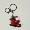 Nuevo Llavero de Muñeco de Navidad Árbol de Navidad Papá Noel Calcetines de Navidad Hebilla Plateada Accesorios Adornos Colgante Hebilla Plateada
