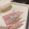 Pendientes de Plata de Ley S925 con Aguja, Personalizados, Completos de Circonita, Súper Brillantes, Estilo de Lujo Ligero de Alta Gama, Pendientes Populares, Elegantes y Exquisitos Accesorios de Moda para Orejas para Mujeres