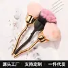 Brocha de Maquillaje Flor de Rosa Transfronteriza, Brocha Grande para Polvo, Brocha para Rubor, Mango Electroplateado, Brocha de Maquillaje con Cerdas Suaves, Brocha para Polvo de Uñas