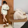 Pantuflas de Invierno Casuales para Mujer con Forro de Terciopelo y Piel, Pantuflas Ligeras Usables para Mujer, Pantuflas Cerradas Simples y Cómodas