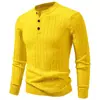 Suéter Casual Henley para Hombre Nuevo Transfronterizo 2026, Moda Trendy Tejido Retorcido Ajustado para Hombre Venta al por Mayor
