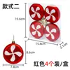 Caramelo Plano Navideño Transfronterizo Paleta Decoración Bola de Navidad Colgante para Árbol de Navidad Suministros Navideños Adornos Colgantes