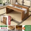Mesa Pequena Dobrável de Bambu para Bay Windows, Mesa de Chá Tatami, Mesa de Estudo de Cabeceira, Mesa Baixa para Peitoril de Janela