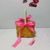 Cesta de Flores de Mano Cesta de Flores de Rosa Flor Flor Flor Cesta de Flores de Madera Cesta de Almacenamiento de Objetos Pequeños para el Hogar Cesta para Pan al Vapor
