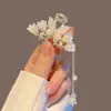 Exquisito Flor de Pessegueiro Pega-Cabelo Atrás da Cabeça Presilha Flor Presilha Tubarão Grande Liga Zinco Strass Pérola Acessórios de Cabelo Garra de Cabelo Presilha de Cabelo