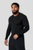 YOUNGLA Colaboração Batman Masculino Manga Longa Corrida Esportes Fitness Secagem Rápida Respirável Elástico Compressão Justo Traje de Treinamento