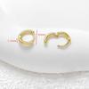 Pendientes sencillos de oro real de 18 quilates con baño de cobre, ganchos para la oreja, accesorios para pendientes hechos a mano, material de accesorios