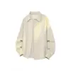 Camisa de manga larga imitación lino para hombre, chaqueta camisa de otoño con caída, top versátil holgado casual con cuello