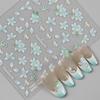 Redanco Nuevos Stickers para Uñas 5D en Relieve Estilo Ins Flor Ligera Adhesivos Estéreo para Uñas He-1034