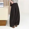 Calças elegantes e estilosas de perna larga, caimento solto e emagrecedor, calças casuais para mulheres, nova coleção outono/inverno 2026, cintura alta, fluidas e modernas