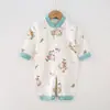 Roupas de Bebê para Primavera e Outono Classe A Manga Longa Roupa Íntima Pijama Macacão de Algodão Puro Sem Costura