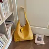 Bolsa de Palha Tecida Elegante Xiaomi Mijia Texturizada Fashionable de Grande Capacidade 2026 Nova Simples Casual para o Dia a Dia Bolsa de Ombro de Nicho