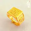 Anillo de la Fortuna Abierto para Hombre Oro Arena Vietnamita Transmisión en Vivo Ventas Directas de Fábrica Chapado en Oro Suministro de Puesto Callejero Venta al por Mayor