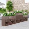 Bandeja de flores exterior de acero inoxidable para carretera municipal, combinación de maceteros de exterior, caja de plantación, maceta para la puerta del departamento de ventas inmobiliarias