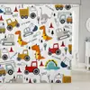 Cortina de ducha para baño, diseño de fantasma temática de Halloween, poliéster, material engrosado, impresión digital, personalizable con tu propia imagen