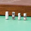 Contas Soltas de Prata Quebrada Acessórios de Prata para Montagem DIY Prata Esterlina S925 Contas Espaçadoras de Prata Feitas à Mão Contas Sólidas de Prata para Montagem