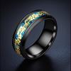 Anillo de acero de titanio para hombre moderno para hombre hip hop ins europeo y americano transfronterizo negro epoxi personalidad anillo de acero inoxidable joyería