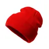 Gorro de Tricô Cor Pura Estilo Casual para Homens e Mulheres, Versátil Outono e Inverno Adulto Cor Doce Quente Pulôver Lã