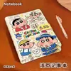 Álbum de Tarjetas A5 Cuaderno, Cuaderno de Hojas Sueltas Desmontable de Cuero, Cuaderno Estudiante de Alto Valor, Lindo Pu de Crayon Shin-Chan