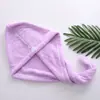 Touca Grossa Super Absorvente para Secar Cabelo Feminino Atacado Touca de Banho de Secagem Rápida Toalha Enrolar Cabelo Longo Toalha Fofa de Secar Cabelo em Fleece de Coral