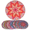 Cojín para Esterilla de Yoga Numbwin Redondo de 35 cm Esterilla de Rodillas para Fitness Patrón Colorido Step In-Situ Esterilla para Trotar Transfronterizo