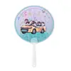 Leque transparente personalizado para anime de celebridade, leque de mão para apoio de fãs, leque transparente promocional de grupo masculino, mercadoria de leque transparente feita sob medida