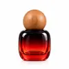 Estoque do Fabricante Frasco Quadrado Redondo 10ml Preto e Vermelho Degradê Frasco conta-gotas cosmético Frasco para Óleo Essencial Frasco Dispensador de Esmalte para Unhas