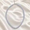 Collar de Perlas de Imitación de 8 mm para Mujer Corto Perla de Vidrio Blanco Redonda Perla Cadena de Clavícula Cadena Joyería Accesorios de Regalo