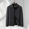 Nueva Chaqueta Ligera de Plumas para Hombre con Cuello Ejecutivo, Nuevo Relleno de Pato Estándar Nacional, Anti-Fugas de Plumas, Chaqueta de Negocios para Viajes Diarios para Personas de Mediana Edad y Mayores