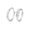 Collar Tichia Original Camelia de Luna Plata Esterlina S925 para Mujer Cadena de Clavícula Mariposa Imitación Piedra Lunar Joyería de Plata