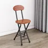 Silla Plegable Portátil Silla de Comedor para el Hogar Taburete Silla con Respaldo Silla de Entrenamiento Silla para Dormitorio de Estudiantes Silla Simple para Computadora Taburete Redondo