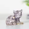 Artesanato e Enfeites, Miniaturas de Gatinhos de Resina para Mesa, Decorações de Gatinhos Fundidas em Resina, Fragmentos Criativos de Cristal Natural, Conchas Coloridas Fofas