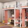 Literas personalizadas de acero y hierro forjado para dormitorios escolares, camas para apartamentos de dormitorios estudiantiles, camas combinadas de hierro forjado para espacios pequeños
