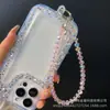 Colgante de Perrito Cadena para Teléfono Móvil Rueda de Cuentas Hecha a Mano Cadena de Muñeca de Cristal Cadena de Cuerda para Funda de Teléfono Móvil Cadena de Llaves